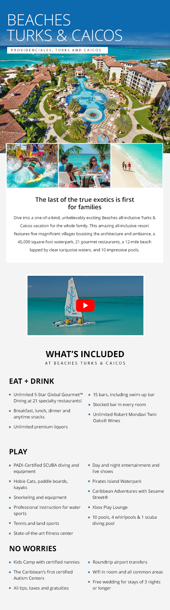 Beaches Turks & Caicos Video Link